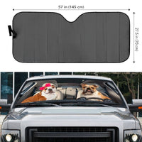 Thumbnail for Custom Windshield Sun Shade for Car Fun Cute Bull Dog Driver Car Sun Shade - Car Accessory