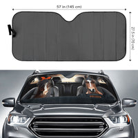 Thumbnail for Custom Windshield Sun Shade for Car Cute Horse Driver Car Sun Shade - Car Accessory