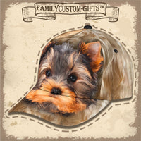 Thumbnail for Yorkshire Terrier Face Custom Hats for Men & Women 3D Prints Personalized Baseball Caps
