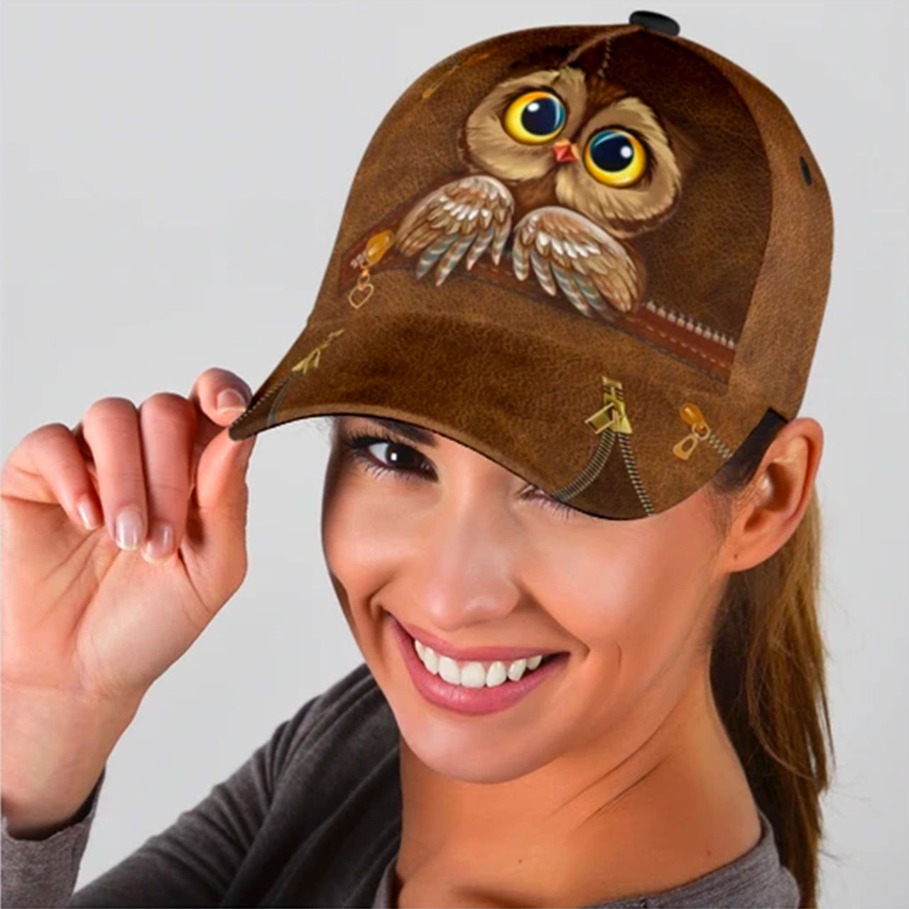 Cute Owl Custom Hats for Men & Women 3D Prints Personalized Baseball Caps