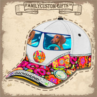 Thumbnail for Hippie Dachshund Dog Custom Hats for Men & Women 3D Prints Personalized Baseball Caps