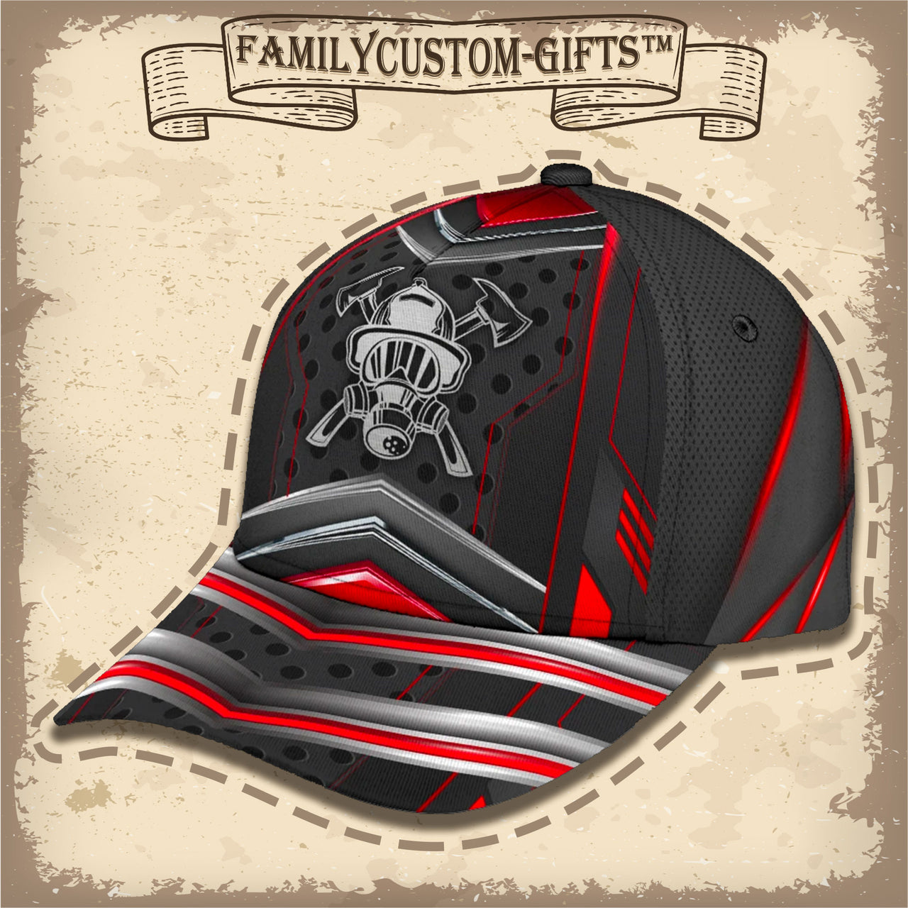 Firefighters Custom Hats for Men & Women 3D Prints Personalized Baseball Caps