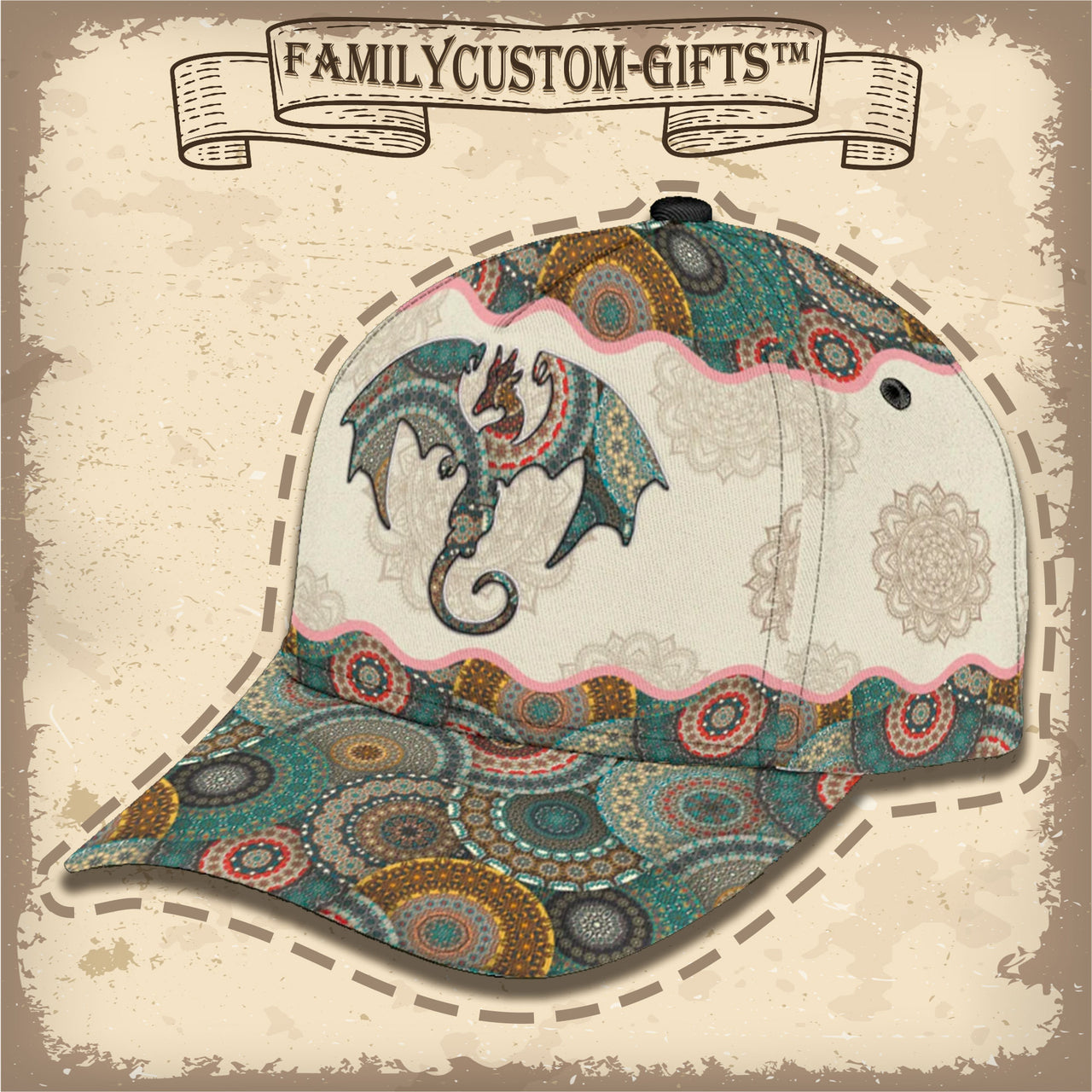 Dragon Custom Hats for Men & Women 3D Prints Personalized Baseball Caps