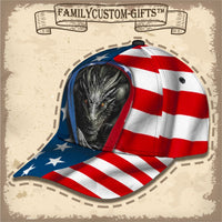 Thumbnail for Dragons Lair American Flag Custom Hats for Men & Women 3D Prints Personalized Baseball Caps