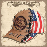 Thumbnail for Fishing American Flag Custom Hats for Men & Women 3D Prints Personalized Baseball Caps