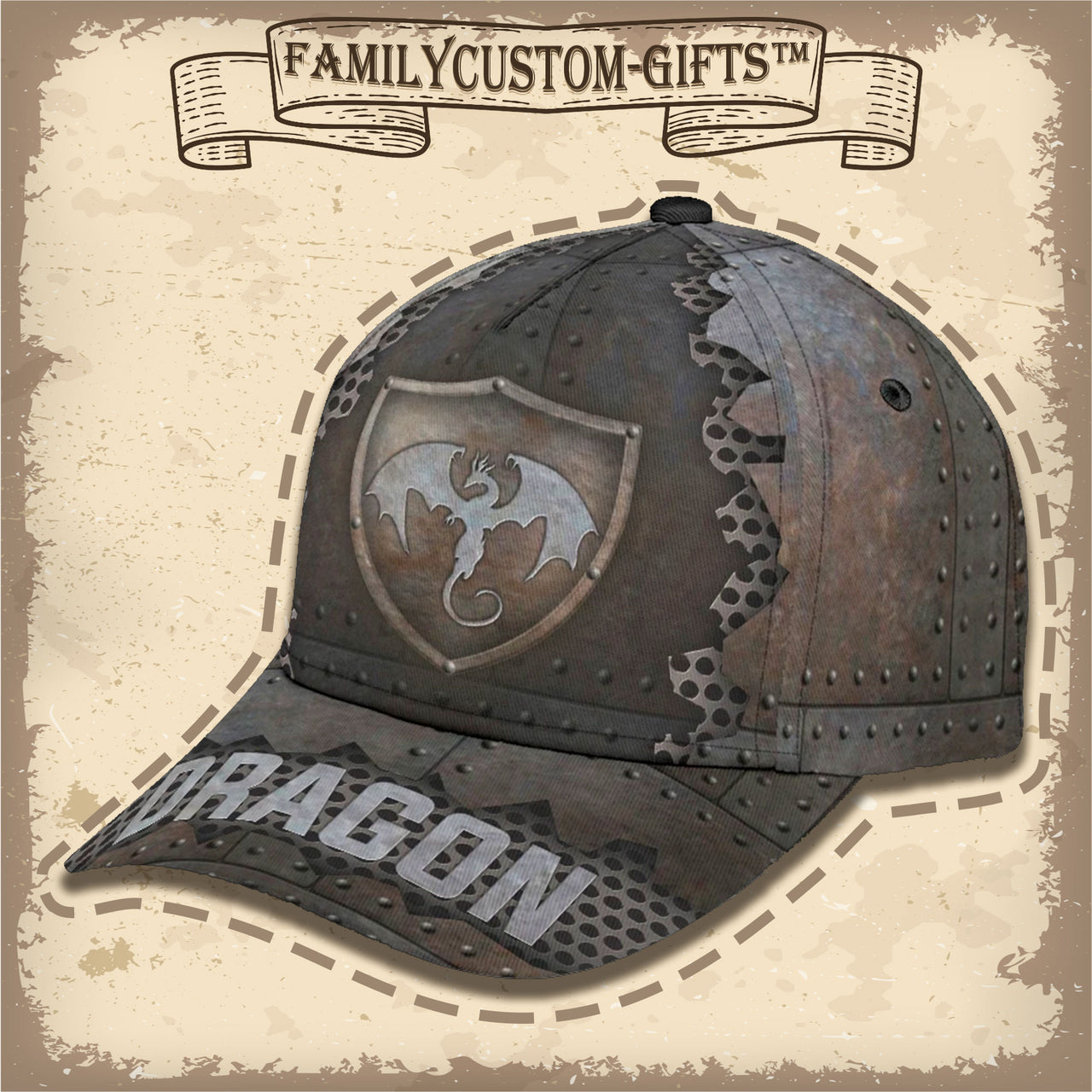 Cool Dragon Custom Hats for Men & Women 3D Prints Personalized Baseball Caps