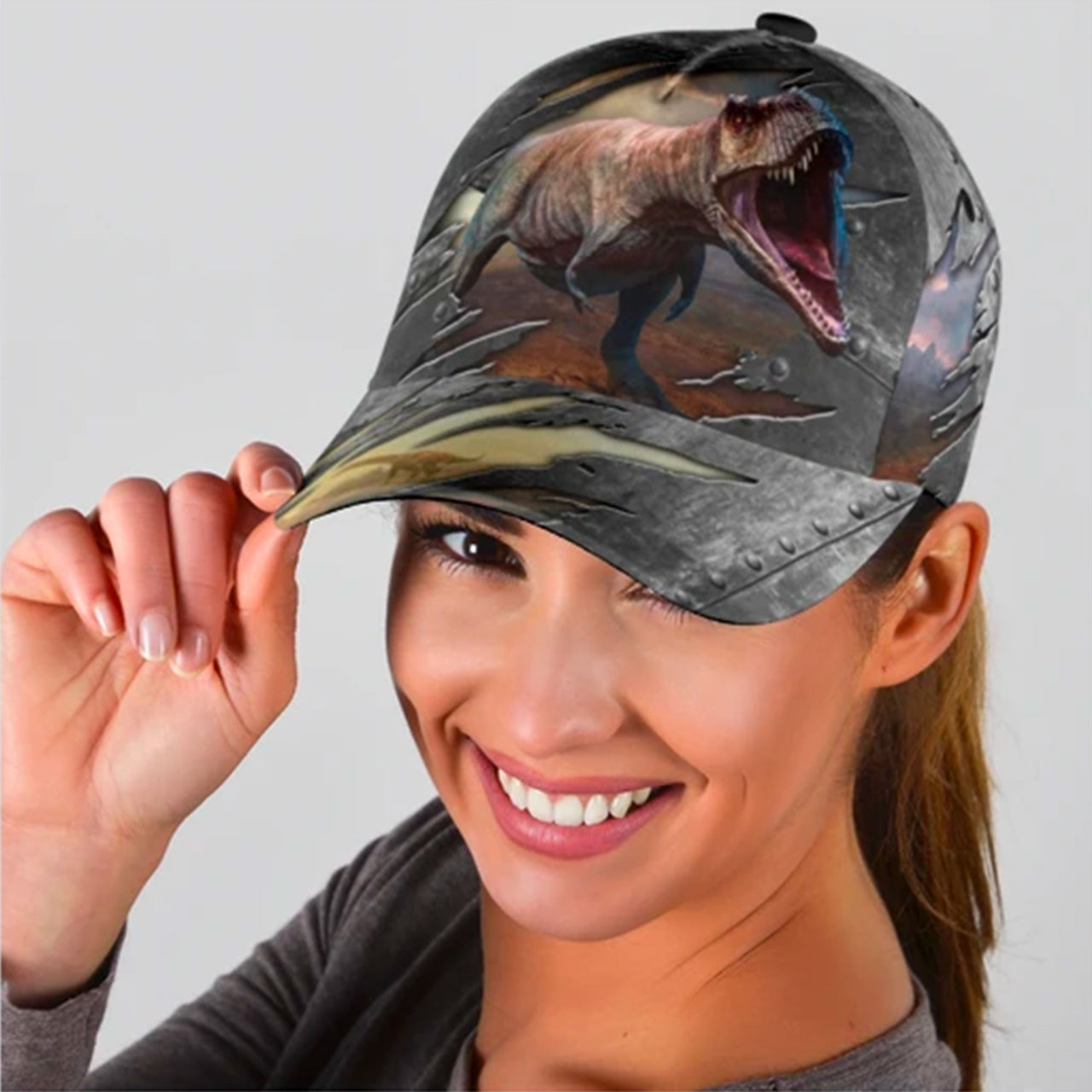 Dinosaur 3D Printed Custom Hats for Men & Women 3D Prints Personalized Baseball Caps