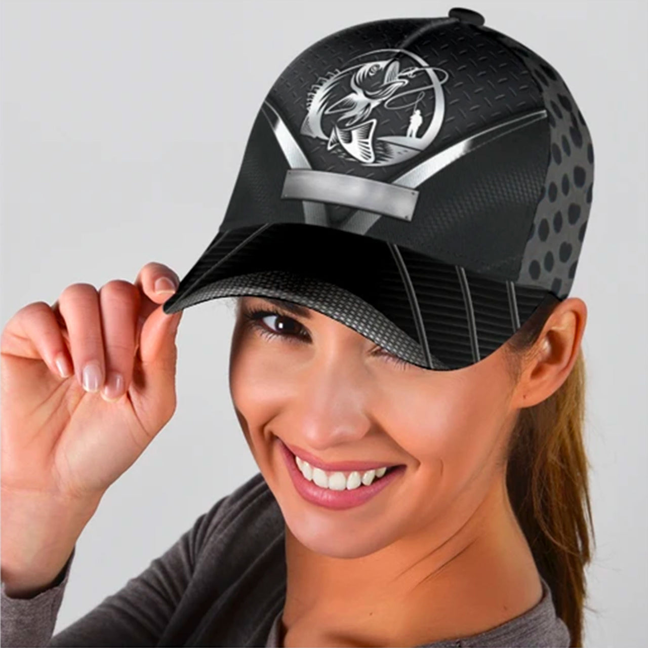 Fishing Custom Hats for Men & Women 3D Prints Personalized Baseball Caps - Gift for Fisherman