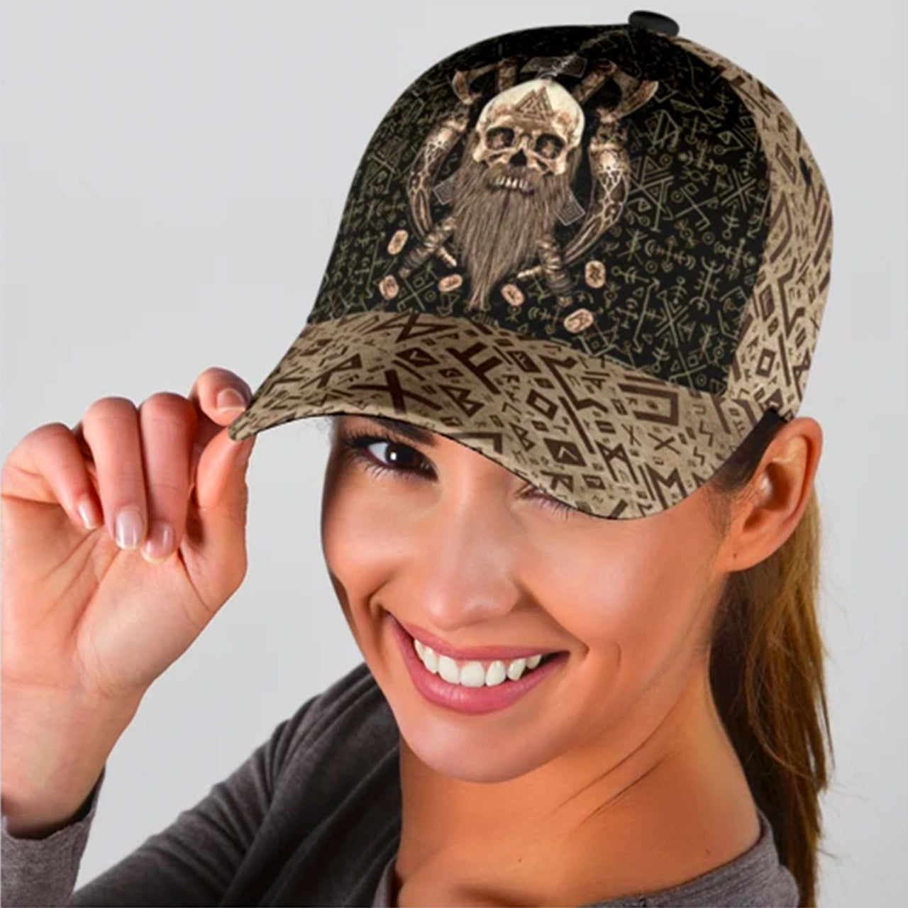 Viking Odin God Custom Hats for Men & Women 3D Prints Personalized Baseball Caps