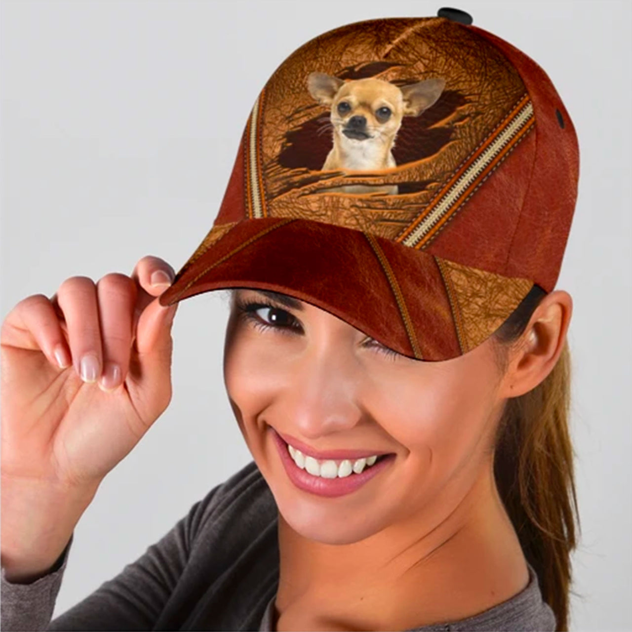 Cute Chihuahua Custom Hats for Men & Women 3D Prints Personalized Baseball Caps
