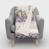 Thumbnail for God Says You are Floral Owls Fleece Sherpa Blanket