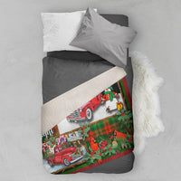 Thumbnail for Personalized Custom Name Red Old Pickup Truck Christmas Fleece Sherpa Blanket