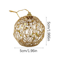Thumbnail for 6-Piece Set: Gold Scaled Christmas Ball Ornaments - Festive Tree Baubles - Hanging Decor for Navidad Party Celebrations
