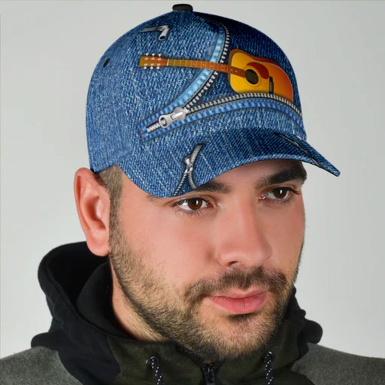 Music Guitar Custom Hats for Men & Women 3D Prints Personalized Baseball Caps