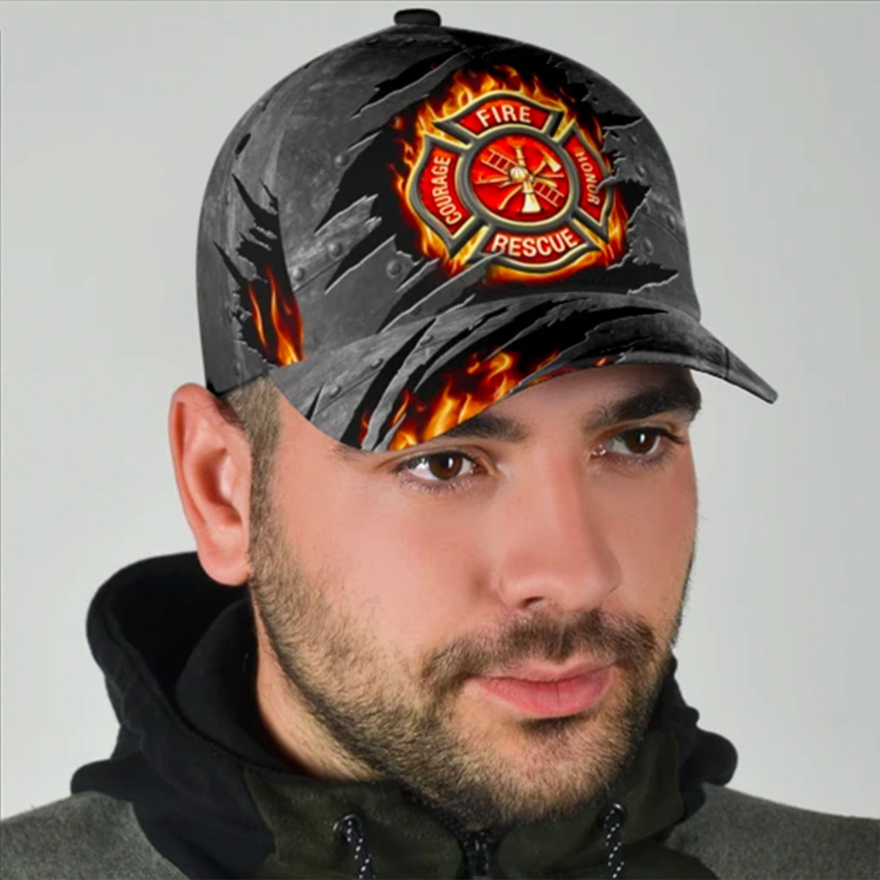 Fire Rescue & Fire Department Custom Hats for Men & Women 3D Prints Personalized Baseball Caps