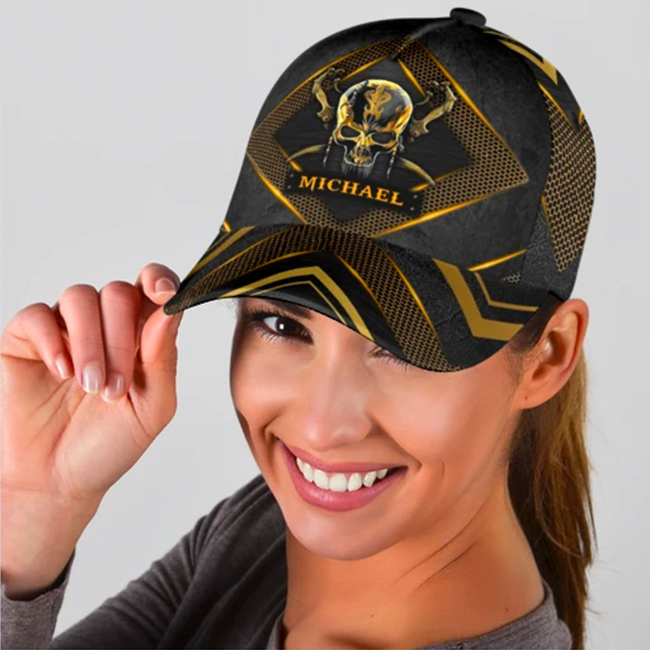 Cool Skull Custom Hats for Men & Women 3D Prints Personalized Baseball Caps