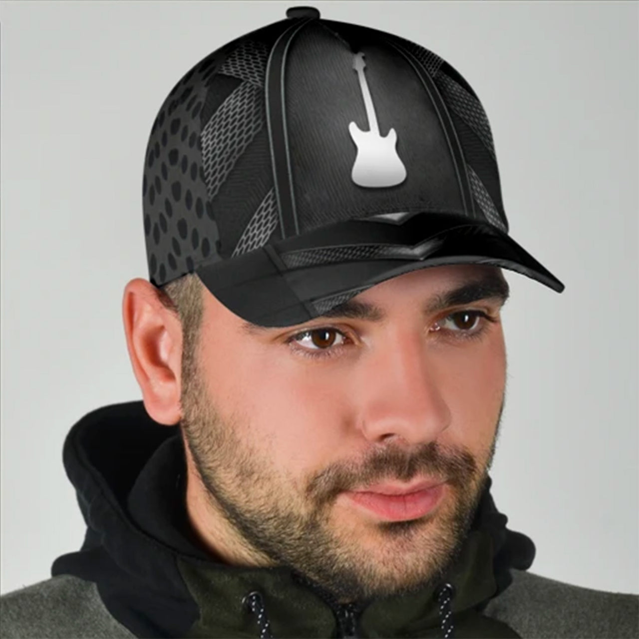 Music Guitar Custom Hats for Men & Women 3D Prints Personalized Baseball Caps