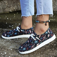 Thumbnail for Women's Fashion Sneakers, Women’s Sunflower Canvas Low Top Sneaker Lace-up Casual Canvas Sneakers,Cute Slip On Walking Sneakers for Women Outdoor Wendy_Shoes, Comfortable Breathable Walking Canvas Shoes