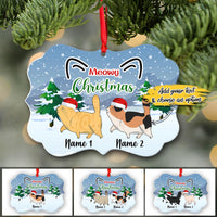 Thumbnail for Meowy Catmas Christmas Funny Cats Personalized Christmas Premium Aluminum Ornaments Sets