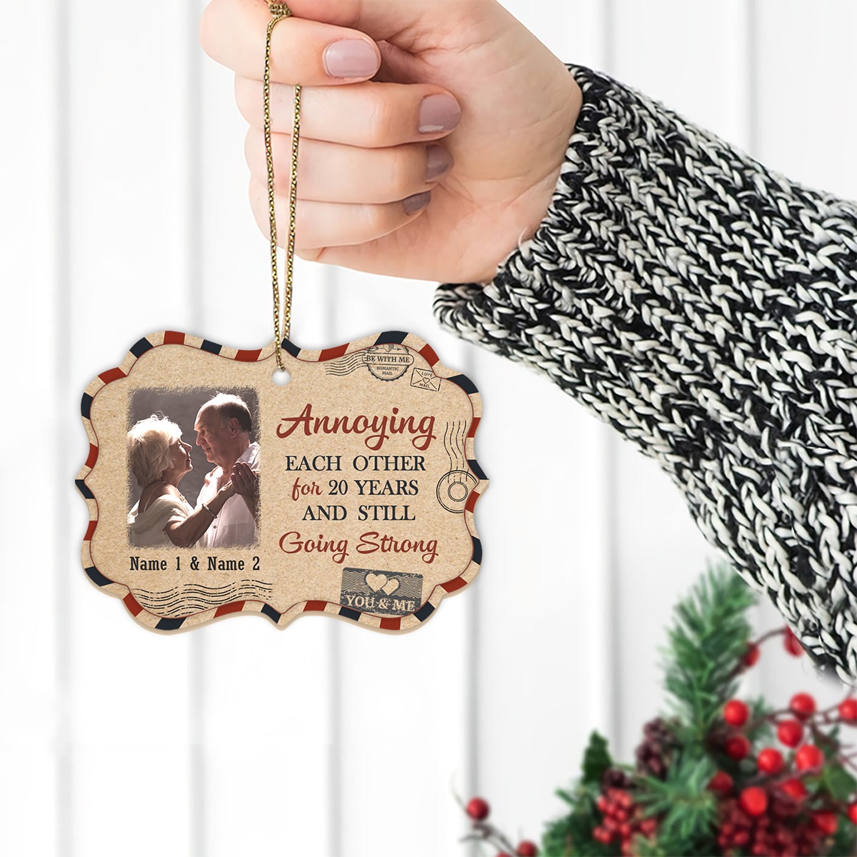 Annoying Each Other For Years And Still Going Strong Personalized Custom Name Aluminum Ornaments