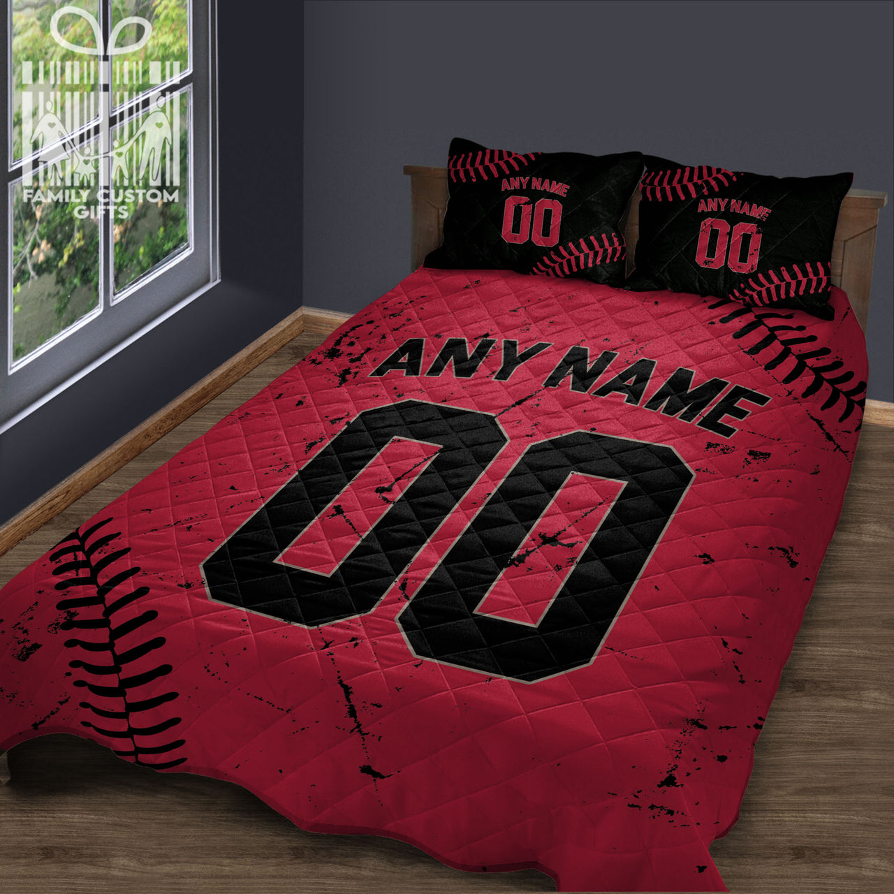 Custom Quilt Sets Arizona Jersey Personalized Baseball Premium Quilt Bedding for Men Women