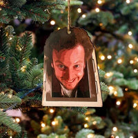 Thumbnail for Handmade Barry Santa Wooden Christmas Ornament - A Festive Mr. Wood Meme - Comical Xmas Holiday 2D Gift