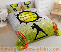 Thumbnail for Custom Quilt Sets Baseball Print Premium Quilt Bedding for Boys Girls Men Women