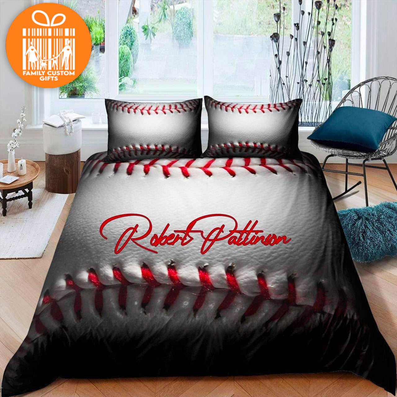 Custom Quilt Sets for Kids Teens Adult Vintage Baseball Personalized Quilt Bedding