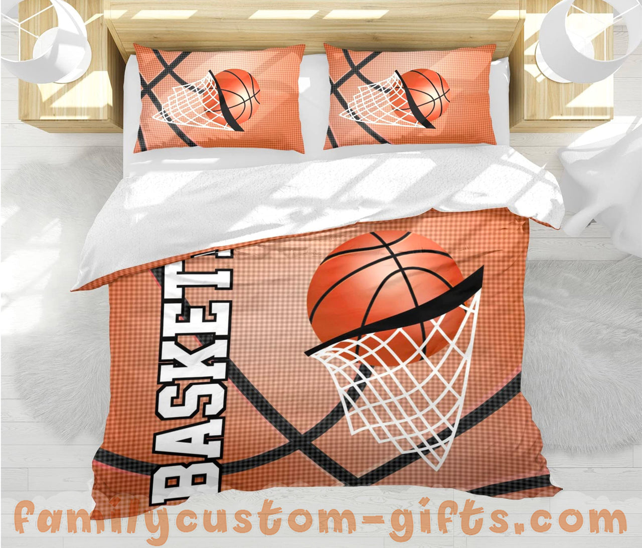 Custom Quilt Sets Basketball Premium Quilt Bedding for Boys Girls Men Women