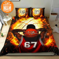 Thumbnail for Custom Quilt Sets for Kids Teens Adult Basketball Player Personalized Premium Quilt Bedding