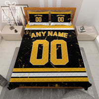 Thumbnail for Custom Quilt Sets Boston Jersey Personalized Ice hockey Premium Quilt Bedding for Men Women