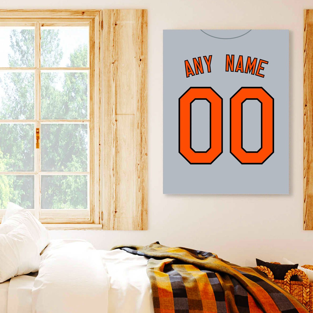 Baltimore Jersey Custom Canvas Print Wall Art for Boy Girl Men Women Baseball Personalized Canvas Art