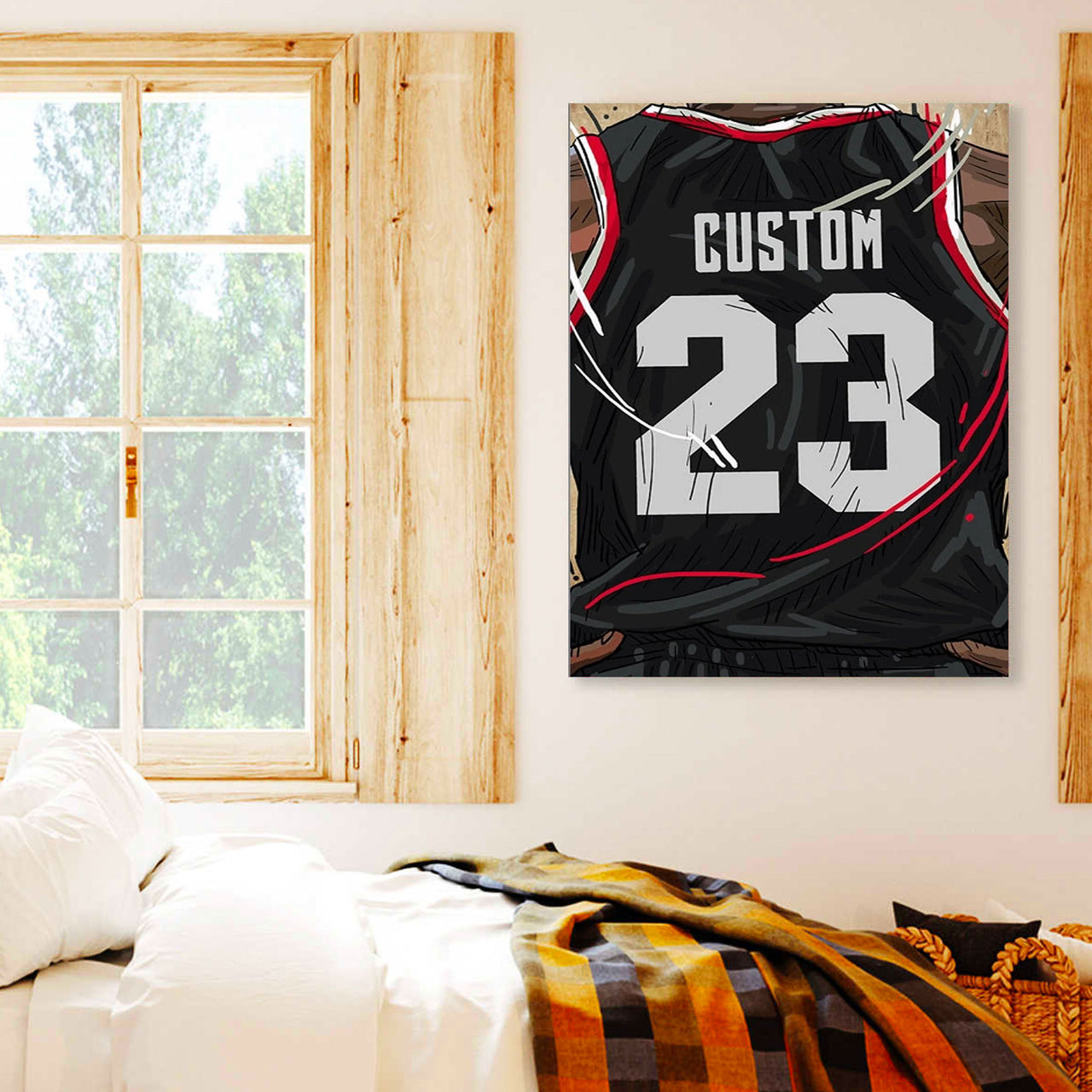 Portland Trail Blazers Jersey Custom Canvas Print Wall Art for Boy Girl Men Women Basketball Personalized Canvas Art