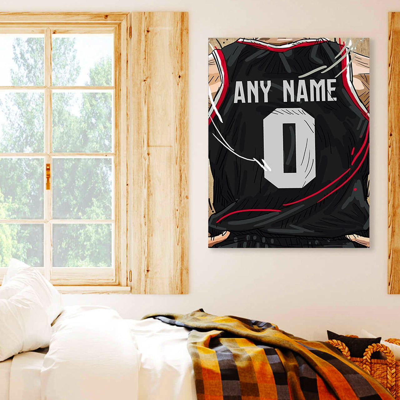 Portland Trail Blazers Jersey Custom Canvas Print Wall Art for Boy Girl Men Women Basketball Personalized Canvas Art