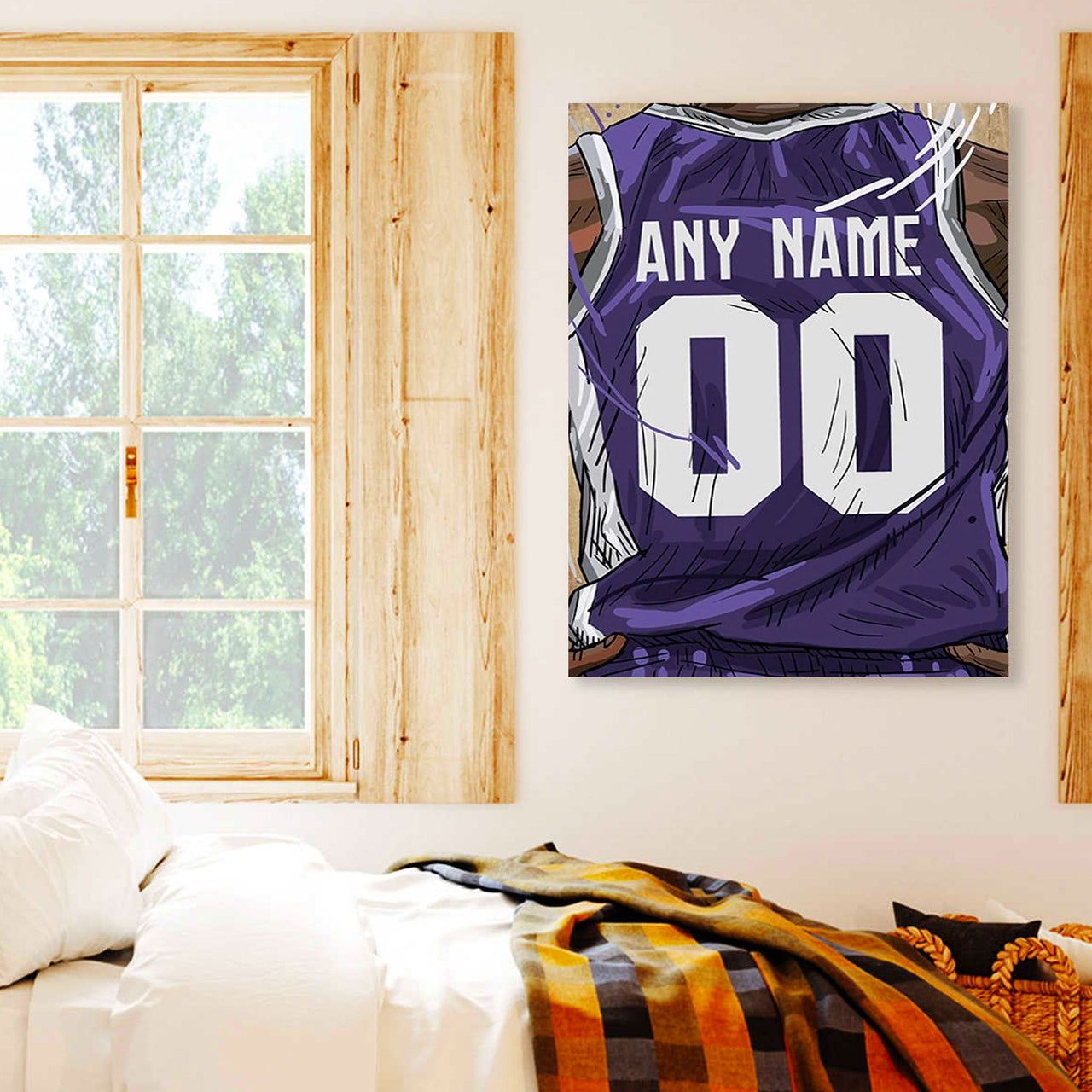 Sacramento State Hornets Jersey Custom Canvas Print Wall Art for Boy Girl Men Women Basketball Personalized Canvas Art