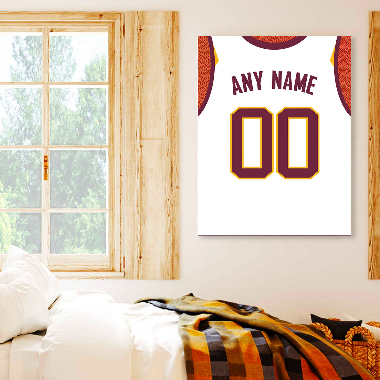 Cleveland Jersey Custom Canvas Print Wall Art for Boy Girl Men Women Basketball Personalized Canvas Art