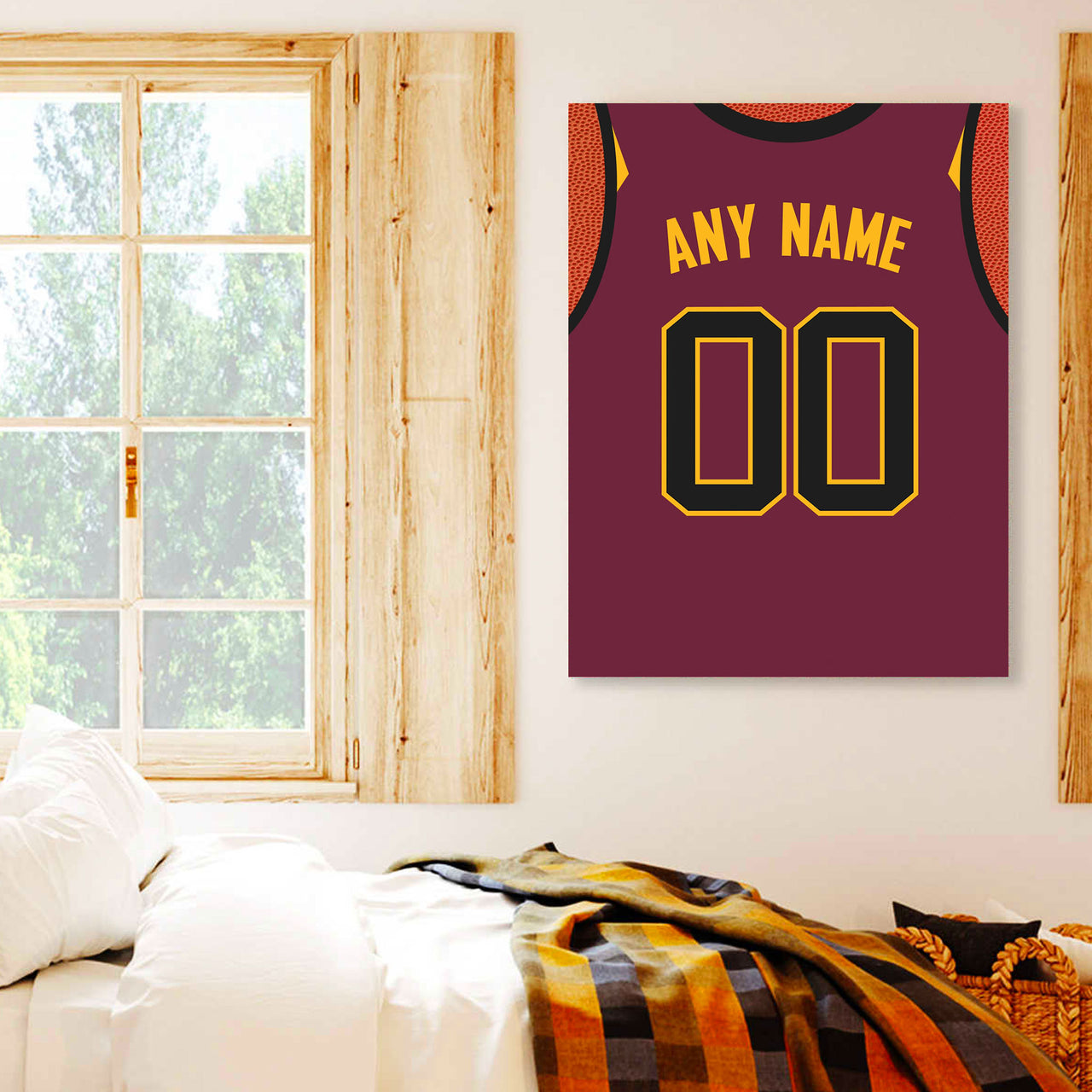 Cleveland Jersey Custom Canvas Print Wall Art for Boy Girl Men Women Basketball Personalized Canvas Art