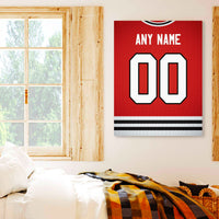 Thumbnail for Chicago Jersey Custom Canvas Print Wall Art for Boy Girl Men Women Hockey Personalized Canvas Art