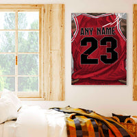 Thumbnail for Chicago Jersey Custom Canvas Print Wall Art for Boy Girl Men Women Basketball Personalized Canvas Art