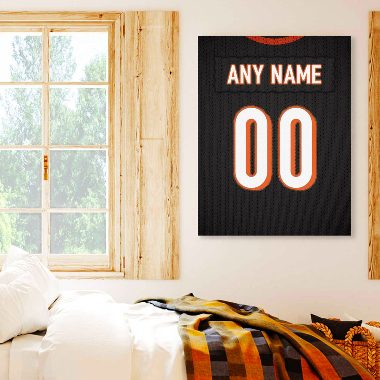 Cincinnati Jersey Custom Canvas Print Wall Art for Boy Girl Men Women Football Personalized Canvas Art