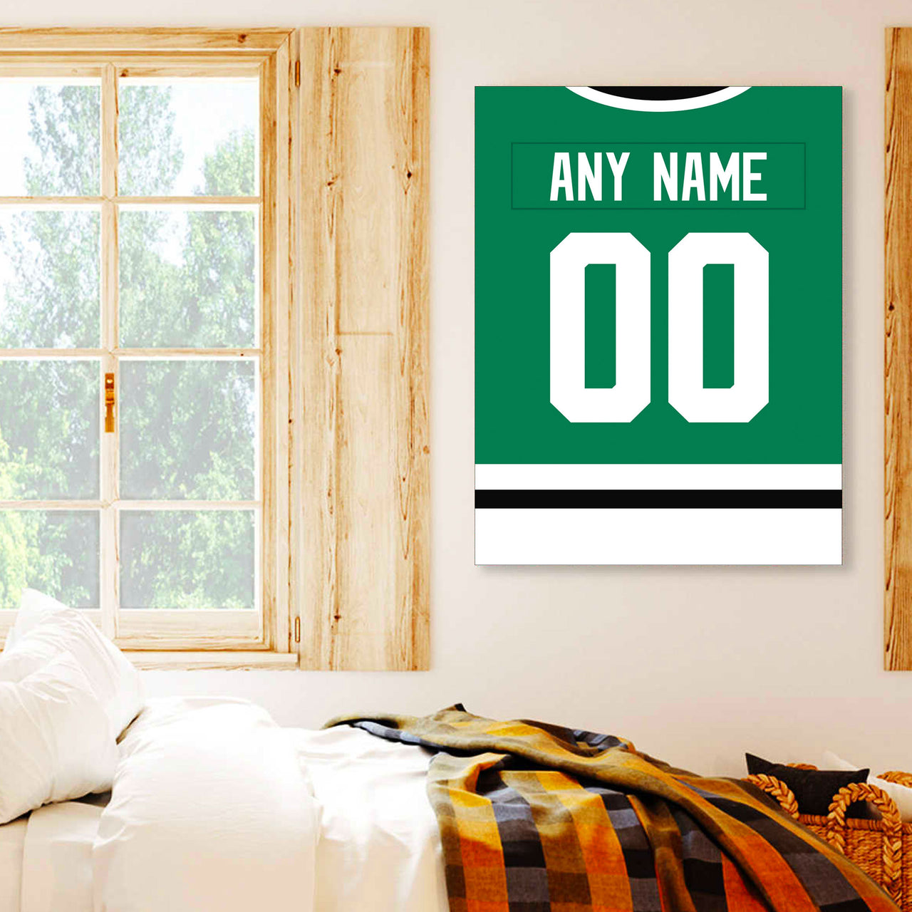 Dallas Jersey Custom Canvas Print Wall Art for Boy Girl Men Women Hockey Personalized Canvas Art