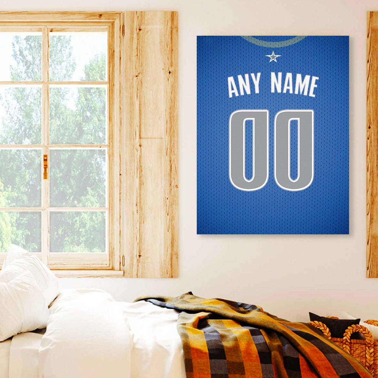 Dallas Jersey Custom Canvas Print Wall Art for Boy Girl Men Women Basketball Personalized Canvas Art