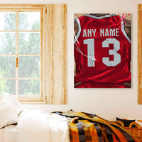 Thumbnail for Houston Cougars Jersey Custom Canvas Print Wall Art for Boy Girl Men Women Basketball Personalized Canvas Art