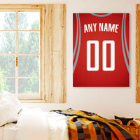 Thumbnail for Houston Jersey Custom Canvas Print Wall Art for Boy Girl Men Women Basketball Personalized Canvas Art