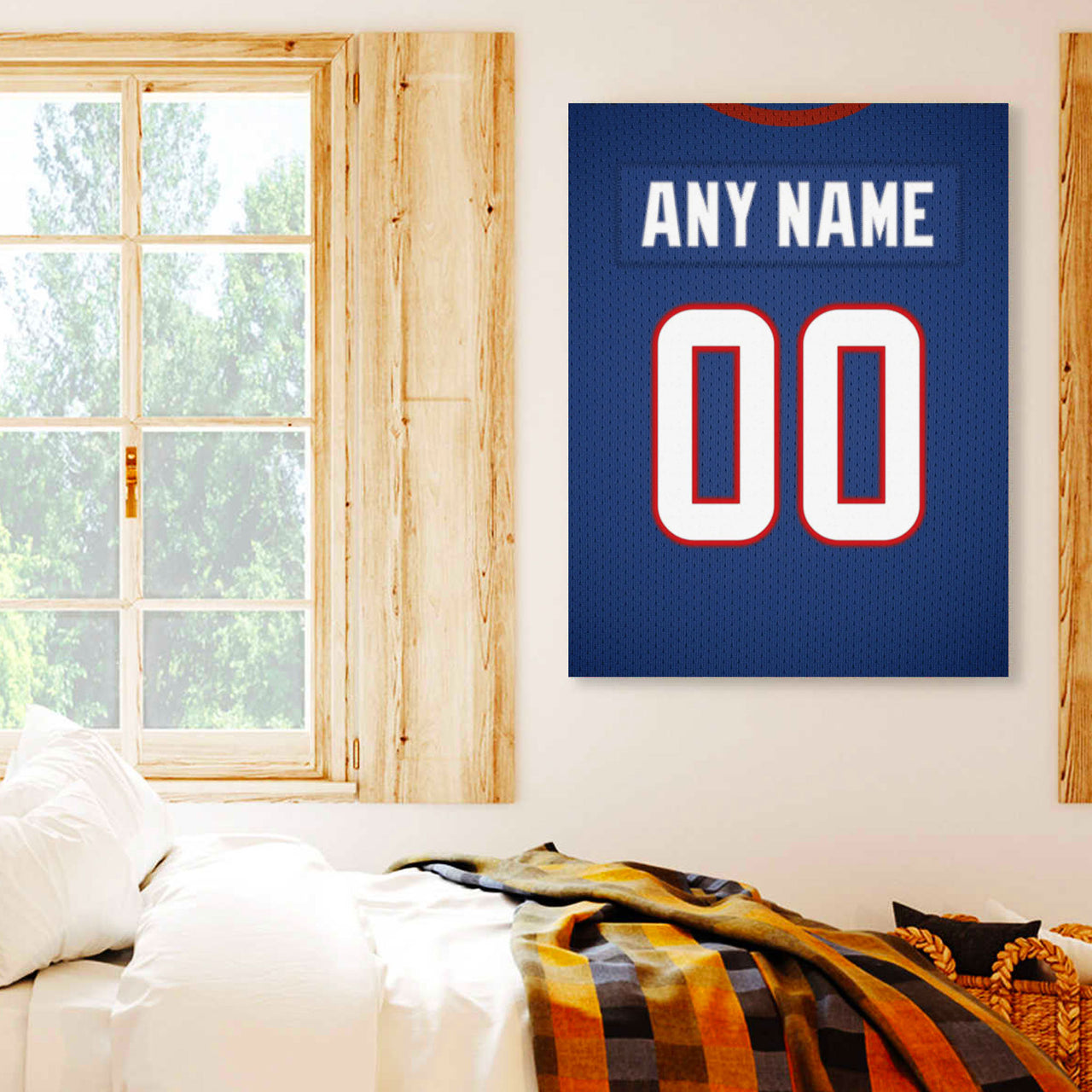 Houston Jersey Custom Canvas Print Wall Art for Boy Girl Men Women Football Personalized Canvas Art