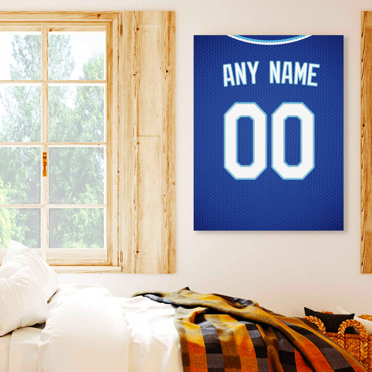 Kansas City Jersey Custom Canvas Print Wall Art for Boy Girl Men Women Baseball Personalized Canvas Art