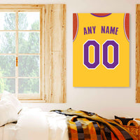Thumbnail for Los Angeles Jersey Custom Canvas Print Wall Art for Boy Girl Men Women Basketball Personalized Canvas Art