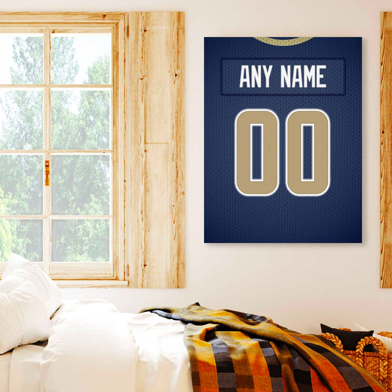 Los Angeles Jersey Custom Canvas Print Wall Art for Boy Girl Men Women Football Personalized Canvas Art