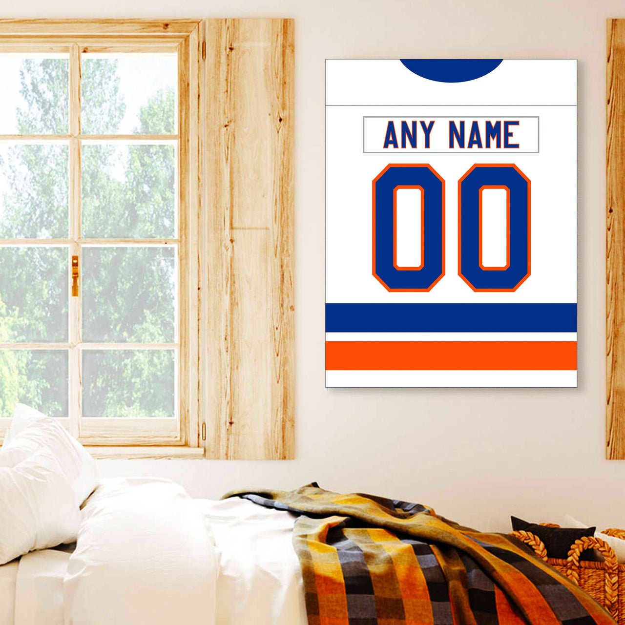 New York Jersey Custom Canvas Print Wall Art for Boy Girl Men Women Hockey Personalized Canvas Art