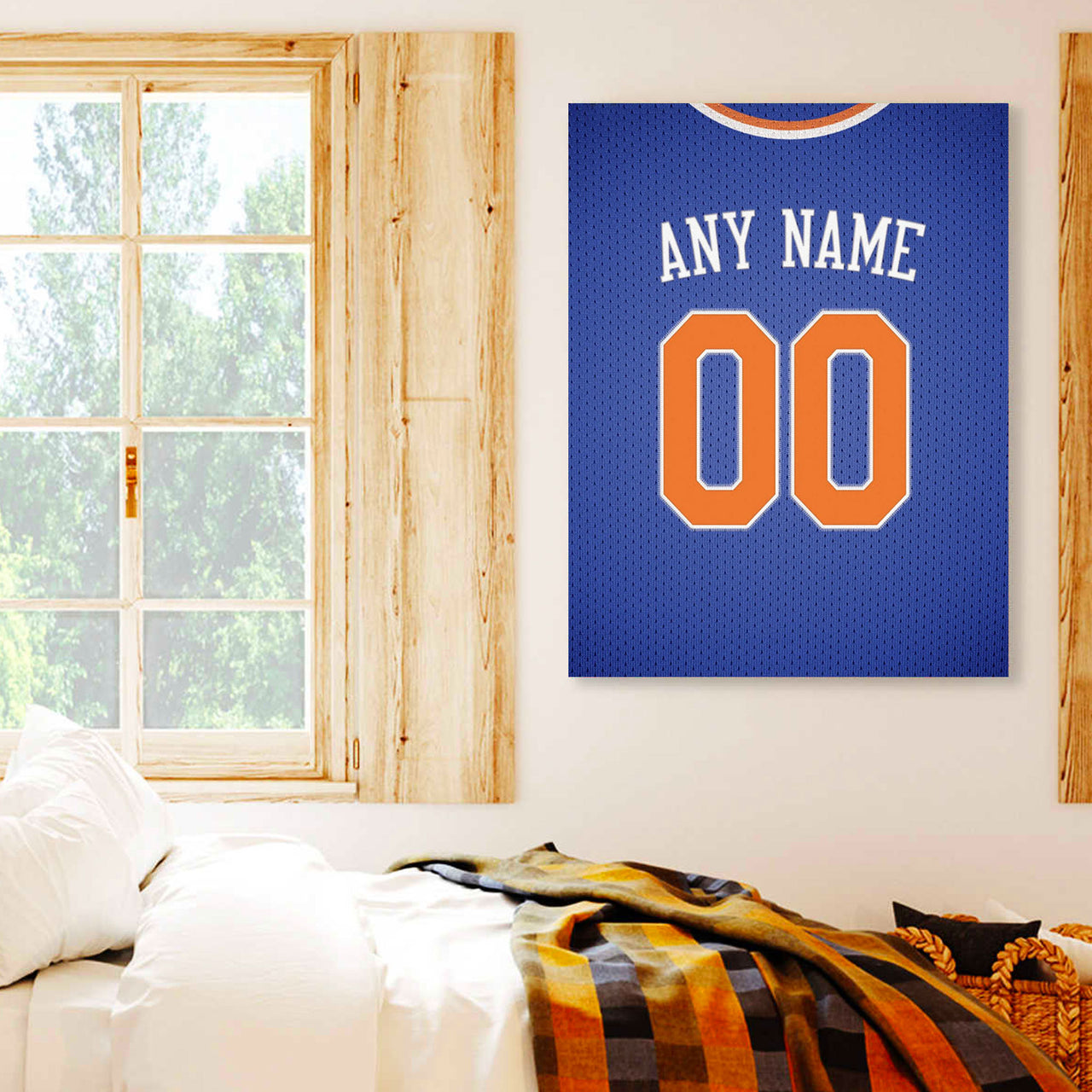 New York Jersey Basketball Custom Personalized Canvas Print 